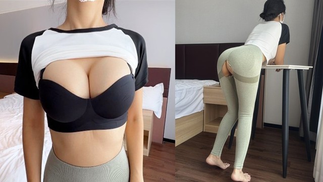 【andmlove】给老公戴绿帽的瑜伽少妇，翘着臀急着让我操！国语微剧情